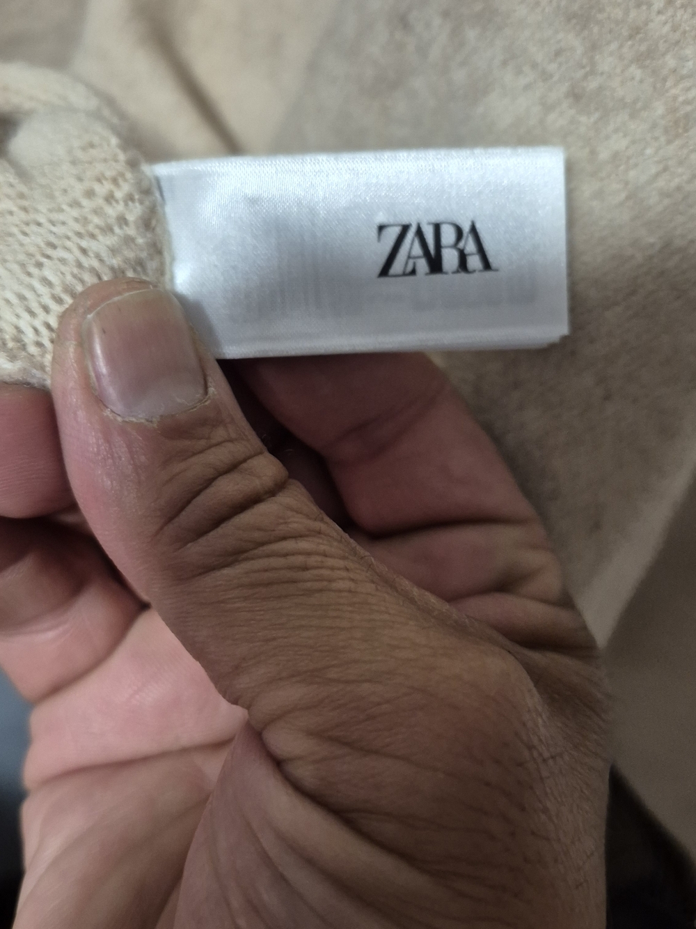 Zara Light Beige Crewneck Knit Sweater - Picture 6 of 6